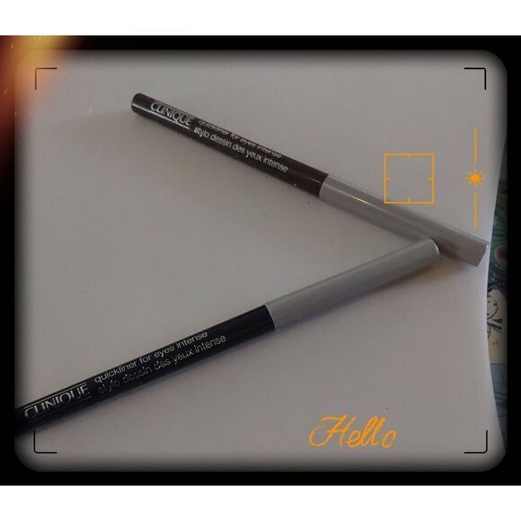 Lot of (2) Clinique Quickliner for Eyes Intense~Chocolate & Intense Black - Picture 1 of 2